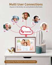 Load image into Gallery viewer, Frameo 10.1 Inch Digital Picture Frame，WiFi Electronic Frame，1280 * 800IPS HD Cloud Smart Digital Photo Frame,32GB Storage, Wall
