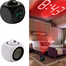 Load image into Gallery viewer, Digital Projection Alarm Clock Voice Control Ceiling Display Multifunction Clock