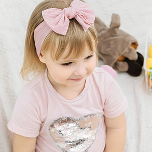 3PCS Cute Bowknot Baby Headbands - Soft Elastic Turban for Newborn Girls, Kids Hair Accessories