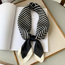 Load image into Gallery viewer, 70cm Silk Square Scarf Women Fashion Luxury Brand Satin Neck Tie Female Hair Bandana Headkerchief Shawl Wrap Hijab Echarpe