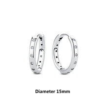 Load image into Gallery viewer, Original 925 Sterling Silver Earrings 2025 Stud Hoop Crystal Earings For Women Rose Gold Crown Heart Infinity Bee Earing Jewelry