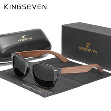 Load image into Gallery viewer, KINGSEVEN Walnut Men&#39;s Sunglasses - Polarized Wood Frame UV400 Handmade Eyewear