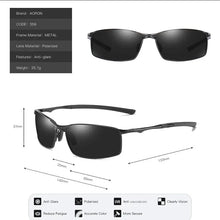 Load image into Gallery viewer, Aoron Polarized Sunglasses Metal Frame UV400 Anti-Glare Men Women Driving Glasses