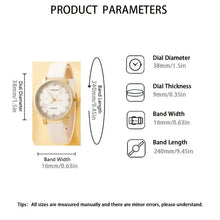 Load image into Gallery viewer, Women&#39;s Luxury Leather Bracelet Quartz Watch Sports Dress White Dial Wristwatch