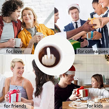 Load image into Gallery viewer, Middle Finger Cup Ceramic Mug Personalized Middle White Funny Coffee Milk Water Tea Cup with Handle for Party April Fool's Day