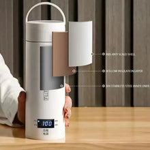 Load image into Gallery viewer, 450ML Electric Kettles Portable Tea Coffee Kettle Travel Boil Water Thermal Cup Anti-Scald Water Bottle English Menu