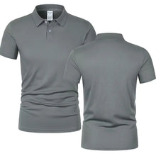 Load image into Gallery viewer, 2025 New Summer Men's Short Sleeve Collar Tshirts New Solid Color Casual Polo Shirt Trendy Breathable Loose Basic Splice Top