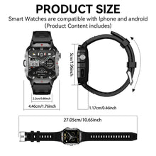 Load image into Gallery viewer, KESHUYOU Outdoor Sports Smart Watch 2.01 inch HD Screen LED Flashlight Bluetooth Talking Smart Watch for Men Women Holiday Gifts