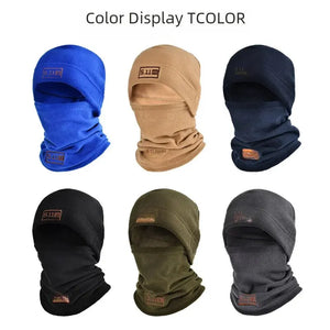 Autumn Winter Sports Warmth Hat Fuzz Neck Cover Cycling Face Shield Set Unisex