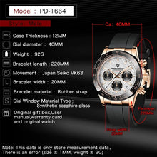 Load image into Gallery viewer, 40mm New V2 PAGANI DESIGN Men's Quartz Watches Sapphire Retro Chronograph Stainless Steel Waterproof Watch Men Relogio Masculino
