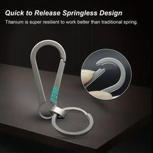 Load image into Gallery viewer, Titantium Carabiner Keychain Carabiner Hook Key Ring Key Holder with Bottle Opener for Camping Hiking Fishing Travel Outdoor
