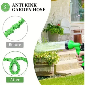 50FT/100FT Expandable Garden Hose – Magic Water Pipe with High-Pressure Water Gun