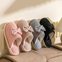 Load image into Gallery viewer, Fashion Women's Bow Slippers Fall/Winter Indoor Bedroom Floor Lightweight and Comfortable&amp;Soft Warm Slippers for Home