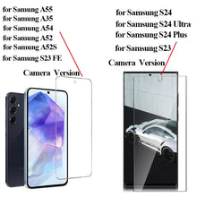 Load image into Gallery viewer, HD Screen Protector for Samsung S23 S26 A55 A35 A54 S25 Tempered Glass for Samsung S24 S21 S22 mica Galaxy S24 Ultra S23 FE