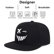 Load image into Gallery viewer, Unisex Personality Ghost Expression Embroidery Hip-hop Hats Outdoor Adjustable Casual Baseball Caps Sunscreen Hat