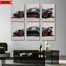 Load image into Gallery viewer, GT3 RS Graffiti Wall Art, HD Canvas Print Poster, Home, Living Room, Room Decoration