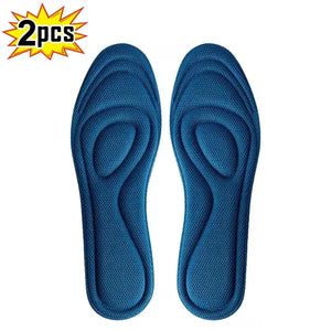 2 Pairs Memory Foam Orthopedic Insoles | Antibacterial & Sweat Absorption for Sports