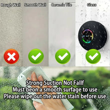 Load image into Gallery viewer, Portable Wireless Bluetooth Speaker LED IPX4 Waterproof Loudspeaker Outdoor Bathroom Large Suction Cup Mini Stereo Sound Box