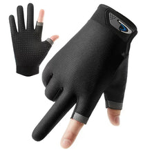 Load image into Gallery viewer, Summer Men Fishing Gloves Women Two Finger Cut Male Touchscreen Angling Anti-Slip Sun-Proof Breathable Cycling Fitness Gloves