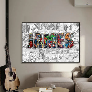 Personalised Marvel Movie Heroes Canvas Poster – Spider-Man & Iron Man Wall Art