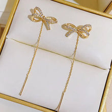 Load image into Gallery viewer, Exquisite Drop Ear Line Long Hanging Earrings For Women Zircon Crystal Bee Butterfly Flower Piercing Earing Accessories Jewelry