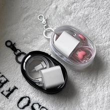 Load image into Gallery viewer, Transparent Storage Bags Keychain Data Line Coin Toys Organizer Case Thicken Clear Wallet Keyring Car Key Holder Jewelry Gifts