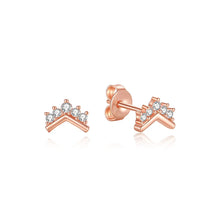 Load image into Gallery viewer, Original 925 Sterling Silver Earrings 2025 Stud Hoop Crystal Earings For Women Rose Gold Crown Heart Infinity Bee Earing Jewelry
