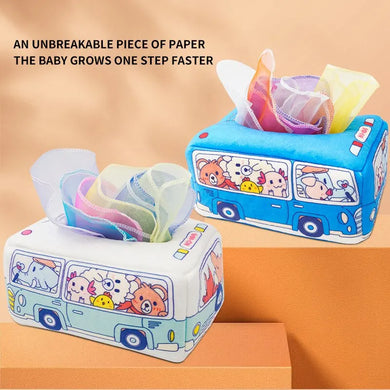 Baby Tear-Proof Paper Drawer Toy - Cloth Book, Soothing Finger Exercise