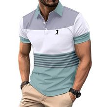 Load image into Gallery viewer, Logo Print Men Clothes Summer Lapel Polo Shirt Men Short Sleeve Casual Golf Polo Shirt .