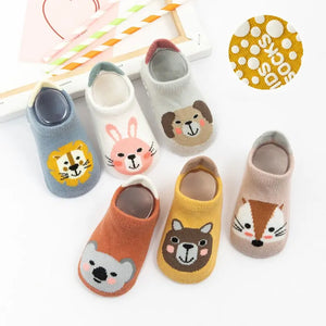 Cartoon Baby Socks Anti-Slip Rubber Sole Toddler Cotton Floor Socks