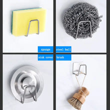 Load image into Gallery viewer, Stainless Steel Sink Sponge Holder Kitchen Dishcloth Storage Rack Organizer