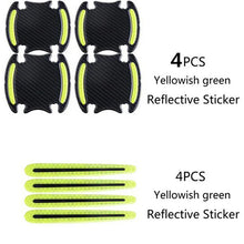 Load image into Gallery viewer, 8 General-Purpose 3D Carbon Fiber Car Door Handle Stickers Scratch-Resistant Stickers Car Safety Reflective Strip Auto Stickers