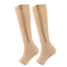 Load image into Gallery viewer, Zipper Compression Socks for Varicose Support Outdoor Running Fitness Hiking Anti-Fatigue Medical Care Diabetes Swelling Relief