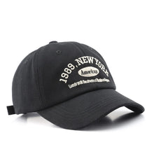 Load image into Gallery viewer, Men and Woman's Baseball Caps Adjustable Casual Embroidered 1989 New York American Cotton Sun Hats Unisex Solid Color Visor Hats