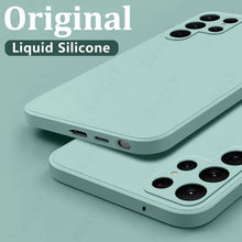 Load image into Gallery viewer, Case For Samsung Galaxy S24 S23 S22 S25 Ultra S24 FE A56 A55 A53 A54 A16 A17 5G S25 Edge Shockproof Liquid Silicone Phone Cover