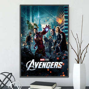 Marvel Movie Poster – Self-Adhesive Wall Mural / Wallpaper