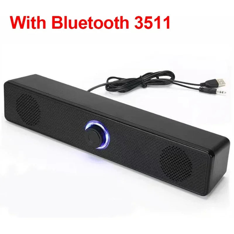 PC Soundbar – Wired & Wireless Bluetooth USB Powered Speaker for TV, PC, Laptop, Gaming