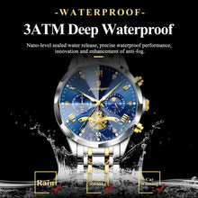Load image into Gallery viewer, POEDAGAR Original Luxury Men's Watch Waterproof Luminous Chronograph Men Wristwatch Stainless Steel Quartz Watches For Man Reloj