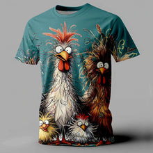 Load image into Gallery viewer, Funny Men's T Shirt Animal Chicken Print Summer Casual Short Sleeve Tee Street Fashion O-Neck Pullover Men's Oversized Clothing
