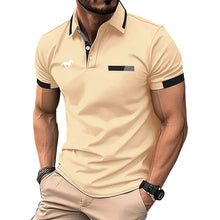 Load image into Gallery viewer, Men Summer Short Sleeve Fashion Slim Fit Polo Shirt 100% Polyester Quick Drying Business Casual Polo Shirt Tops 3D Digital Print