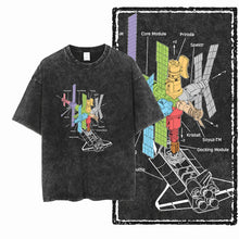 Load image into Gallery viewer, SA ASTRONAUT SPACE THEMES Printed Cotton Acid Washed Graphic Unisex T Shirt Cool Streetwear Men Tshirts Big Size Tee for men