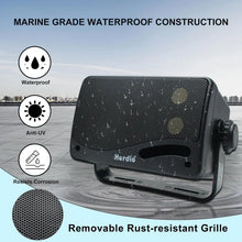 Load image into Gallery viewer, Herdio 3.5'' Passive Outdoor Speakers Wired Waterproof 200W 3 Way Premium Mountable Wall Mount Speakers For Patio Marine Boat