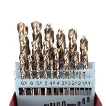 Load image into Gallery viewer, M35 Cobalt Metal Drill Straight Shank Twist Drill Bit Set HSS-Co Hole Opener Tool For Stainless Steel Metal Iron Woodworking