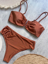 Load image into Gallery viewer, Bandeau Bikini Push Up Women Swimsuits 2024 Sexy Female Swimwear Brazilian Bikini Set Thong Biquini Swim Suits Solid Beachwear
