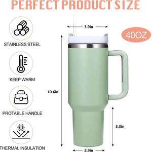 1200ml Tumbler! Handle, Straw, Hot & Cold