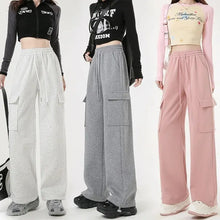 Load image into Gallery viewer, Women&#39;s 2023 Autumn Winter High Waist Casual Pants Loose Slim Fit Street Style Cotton