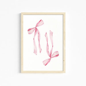 Trendy Pink Wall Art Bows Cherry Balloon Puppy Butterfly Canvas Painting Posters and Prints College Apartment Girl's Room Decor