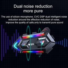Load image into Gallery viewer, Y20 Bluetooth 5.3 Motorcycle Helmet Headset 1000Mah Super Long Standby Wireless Hands-free Waterproof Motorbike Earphone