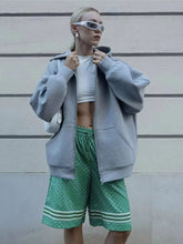 Load image into Gallery viewer, HH Autumn Women Casual Hooded Jacket Loose Oversize Zipper Hoodie Sweatshirts Solid Coat Office Lady Chic Outwear Tops