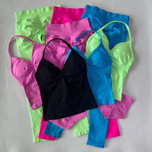 Load image into Gallery viewer, No Logo Seamless Gym Set Women Tank Tops High Waist Scrunch Yoga Leggings Fitness Clothes Workout Sets Gym Suit Activewear